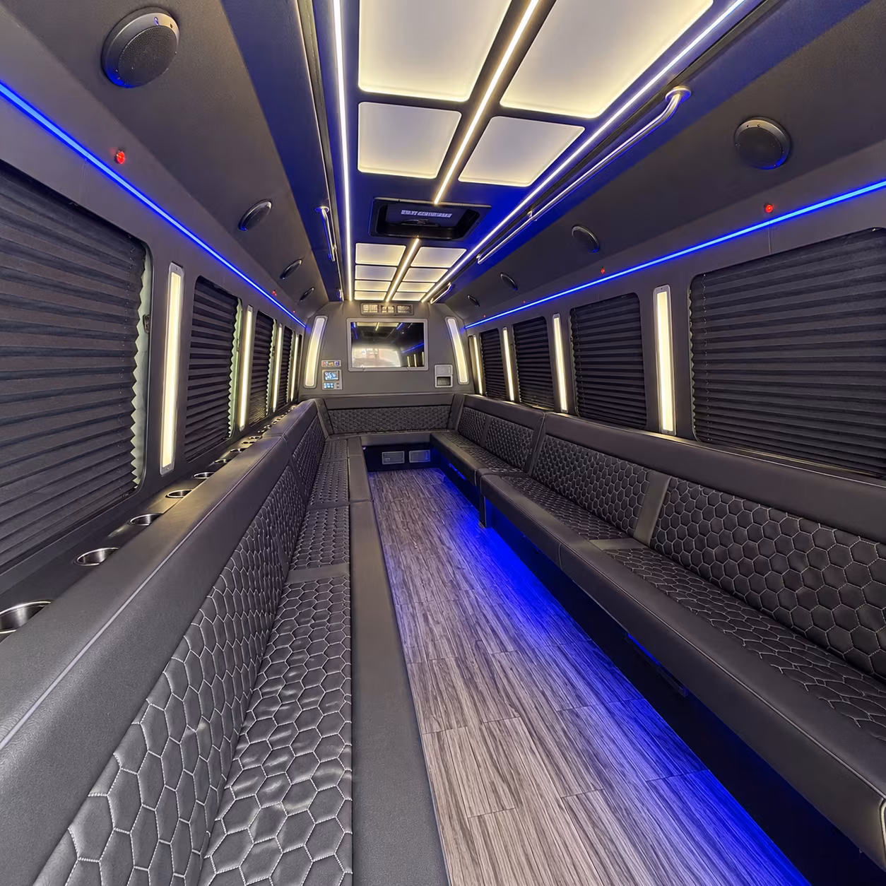 danville 30 passenger party bus interior
