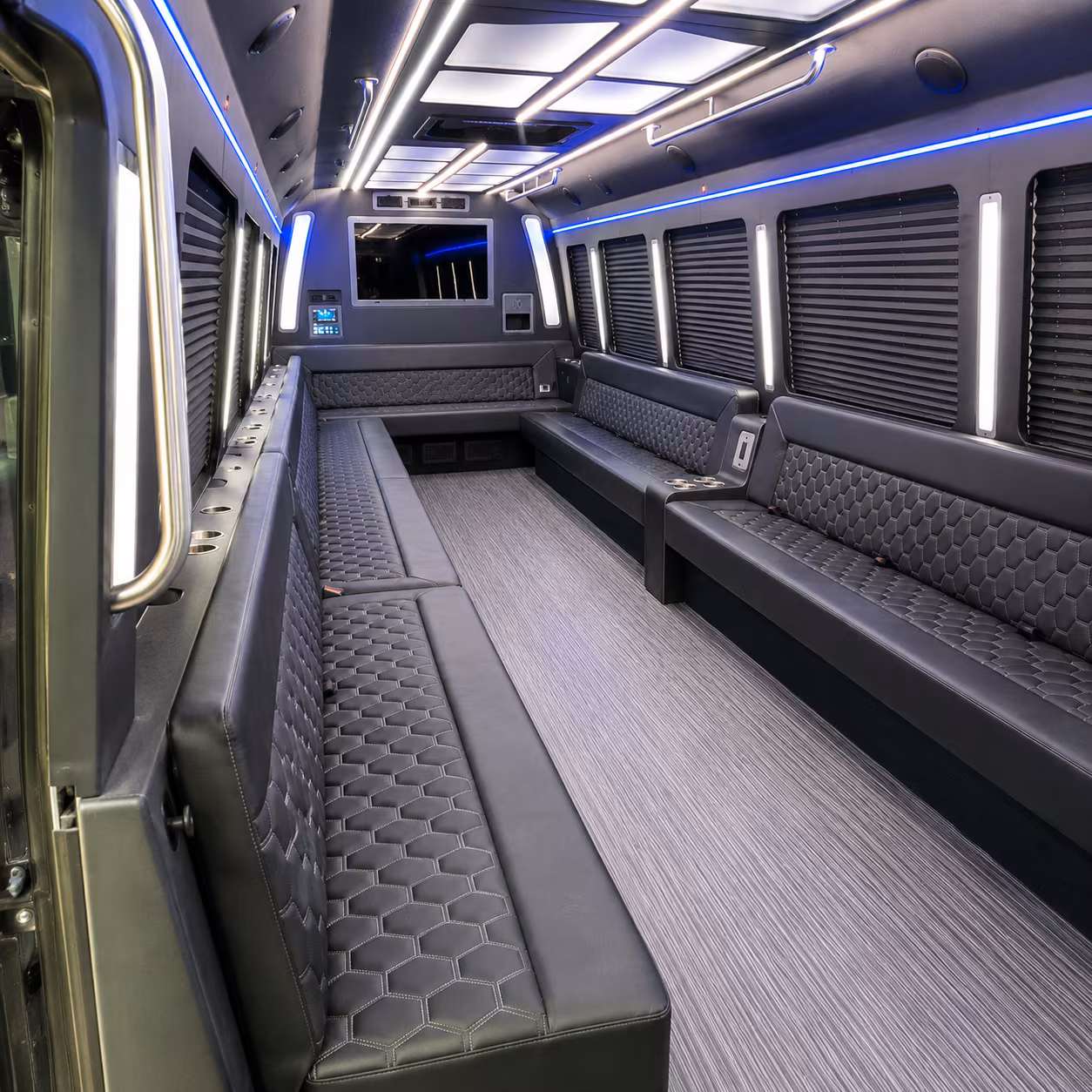danville 40 passenger party bus interior