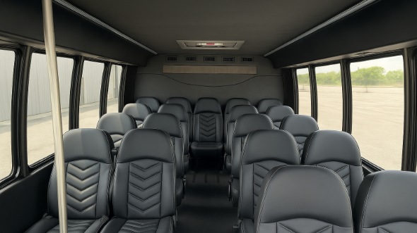 Interior of Charter Bus Company Dublin's 15 Passenger Minibus in Dublin