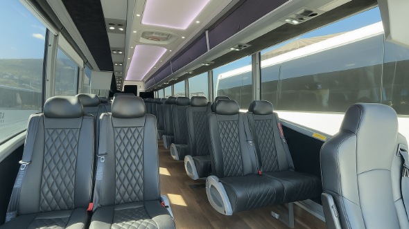 Interior of Charter Bus Company Walnut Creek's 18 Passenger Minibus in Walnut Creek