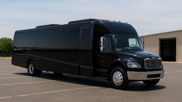 Exterior of Charter Bus Company Fremont's 25 Passenger Mini bus in Fremont