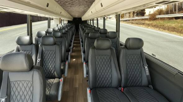Interior of Charter Bus Company Dublin's 28 Passenger Mini bus in Dublin