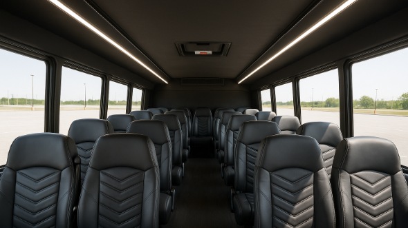 Interior of Charter Bus Company Dublin's 35 Passenger Minibus in Dublin