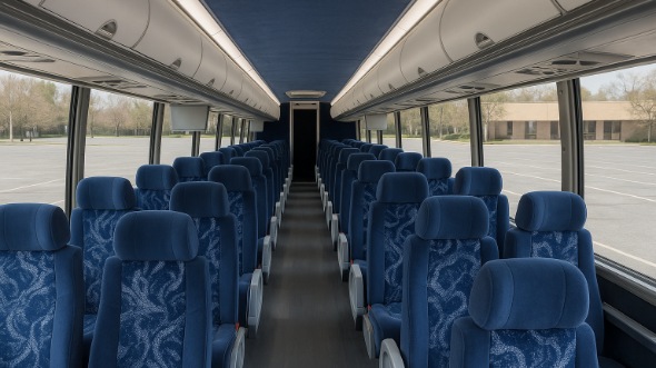 Interior of Charter Bus Company Dublin's 50 Passenger Charter Bus in Dublin