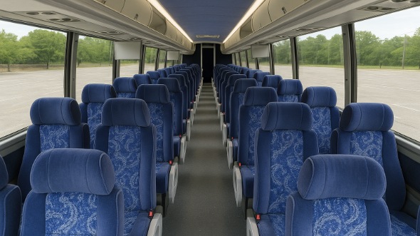 danville 50 passenger charter bus inside