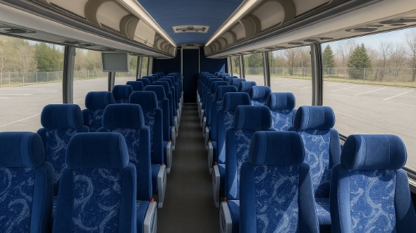 danville 55 passenger charter bus inside