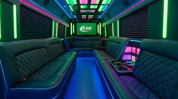 Interior of Charter Bus Company Dublin's Party Bus in Dublin