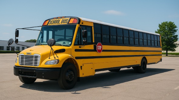 Exterior of Charter Bus Company Walnut Creek's School Bus in Walnut Creek
